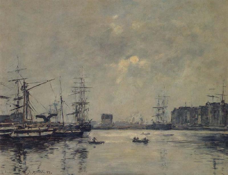 Eugene Boudin The Port Le Havre Sweden oil painting art